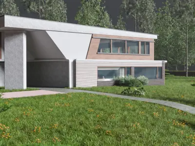 Forest home scene Free 3D model