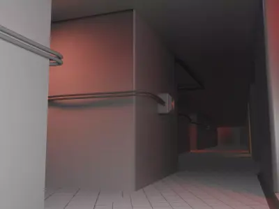 Liminal Space 3D Scene Atmospheric Lighting 3D model