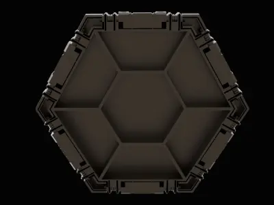 Hexagon Stand Base Diorama Scifi Model B 3D print model