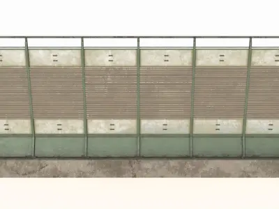 Noise barrier Low-poly 3D model