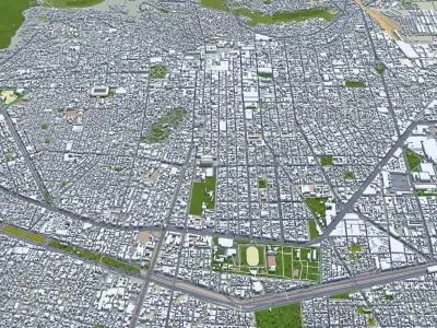 Toluca de Lerdo Mexico 35km AI Low-poly 3D model