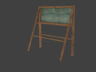 Small BillBoard - Low Poly Low-poly 3D model