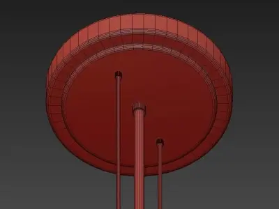 cairo lamp with three lights hanging from it 3D model