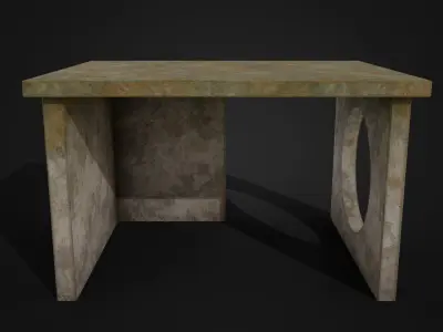 Soviet bus stops Low-poly 3D model