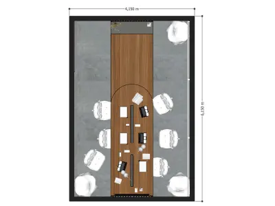 Minimalistic and Simple Coworking Space Home Office Low-poly 3D model