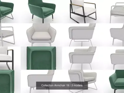 Collection Armchair 19 3D Model Pack
