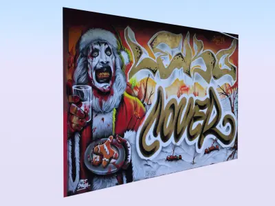 Graffiti wall XI 3D model