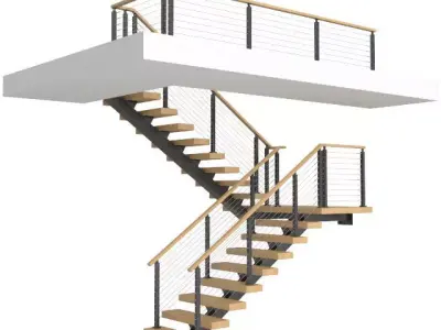 Modern stairs 3D model