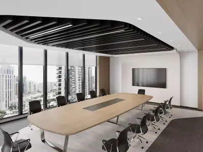 Modern Boardroom 3D model