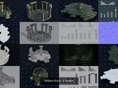 Ancient Ruins 3D Model Pack