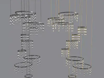 Suspenders Vertical Ring Matrix Pendant 3D model