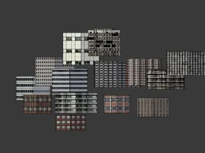 Urban Residental Apartments Pack  3D model