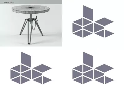 Overdyed Table 3D model