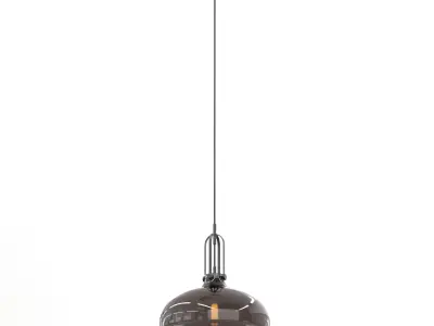 Brown Glass Hanging Lamp 3D Model 3D model