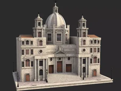Church Sant Agnese in Agone Rome 3D model