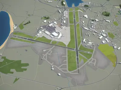 Stavanger - Airport - SVG Low-poly 3D model