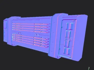 Sci Fi Aircon Vent PBR 4K Low-poly 3D model