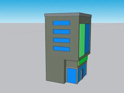 Office building Free low-poly 3D model