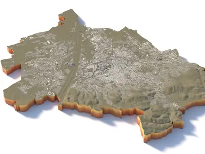 Vienna City in Austria 3D model