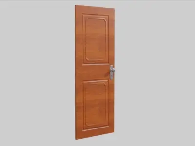 Wooden Door - Porta de Madeira Low-poly 3D model