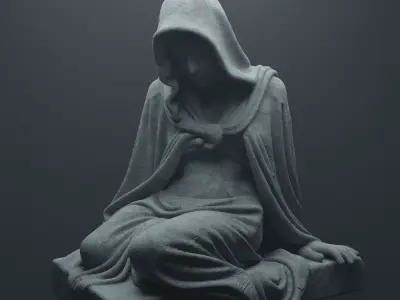 Gothic Statue 1 Free 3D model