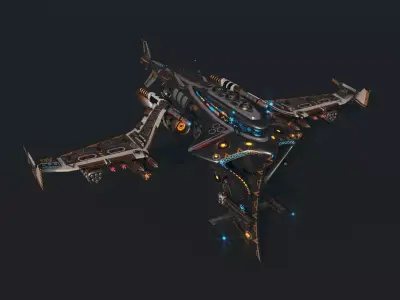 Spaceship 06 Modular Pack Low-poly 3D model