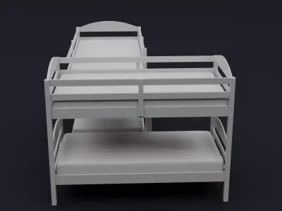 Kids Bed  Low-poly 3D model