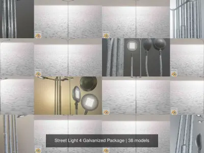 Street Light 4 Galvanized Package