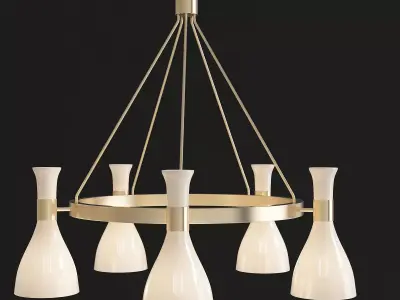 Medium Chandeliers - Dupage Lighting low poly 3d model Low-poly 3D model