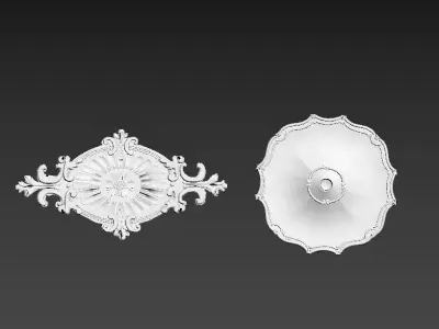 Plaster ceiling medallion 3D model