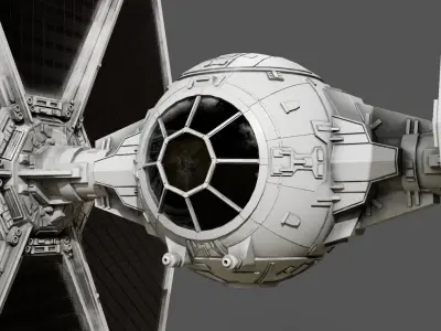 Star Wars TIE Fighter Low-poly 3D model
