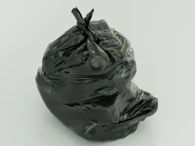 Realistic Low Poly Trash Bag Low-poly 3D model