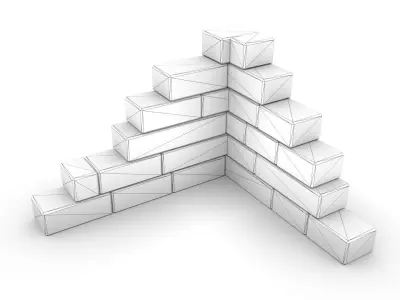 Simple stylized Stone Pack Low-poly 3D model