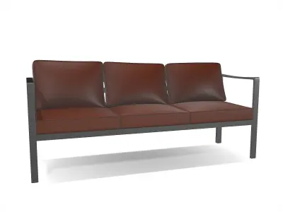 out bench sling fabric 003 Low-poly 3D model