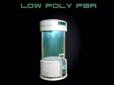 Sci-fi Lab Equipment Low-poly 3D model