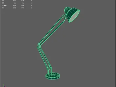 table lamp Low-poly 3D model 24