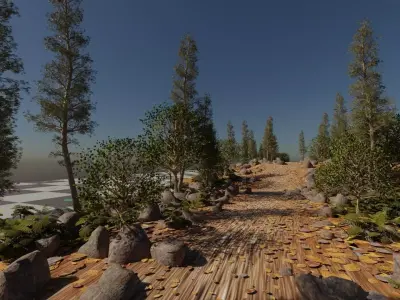 blender geometry nodes dirt path generator 3D model