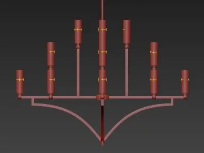 Regan 18 Light Chandelier 3D model