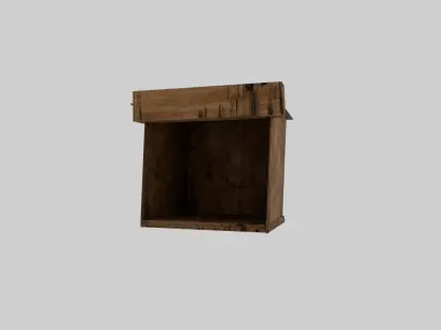 old kiosk Low-poly 3D model