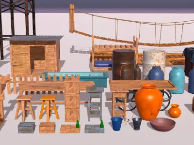 Adventure Mega Pack - 200 Low-poly 3D model