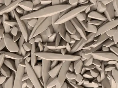 Clay rock stone decorative n1 3D model