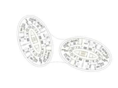 MODERN ELLIPSE HOTEL 3D model