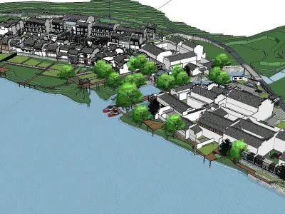 vacation spot-Resort-Fashion Leisure Hotel-098 3D model