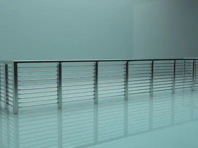 Balcony railing Free low-poly 3D model