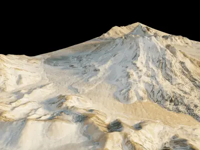 Socompa Volcano 3d model terrain 3D model