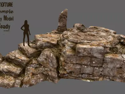 old  temple 01 Low-poly 3D model