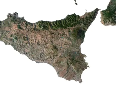 Italy Terrain 3D Map 3D model