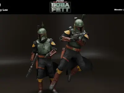 Boba Fett - The Book of Boba Fett Appearance  Low-poly 3D model