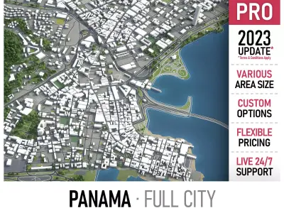 Panama Low-poly 3D model