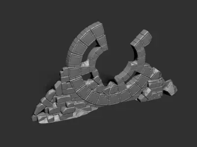 Ancient Stone Structure - Portal Gate 3D print model